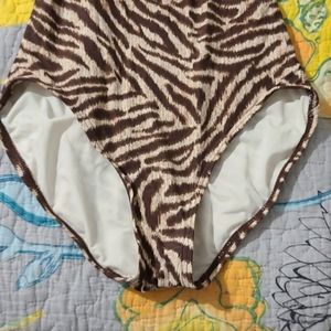 Michael Kors animal print swimsuit.